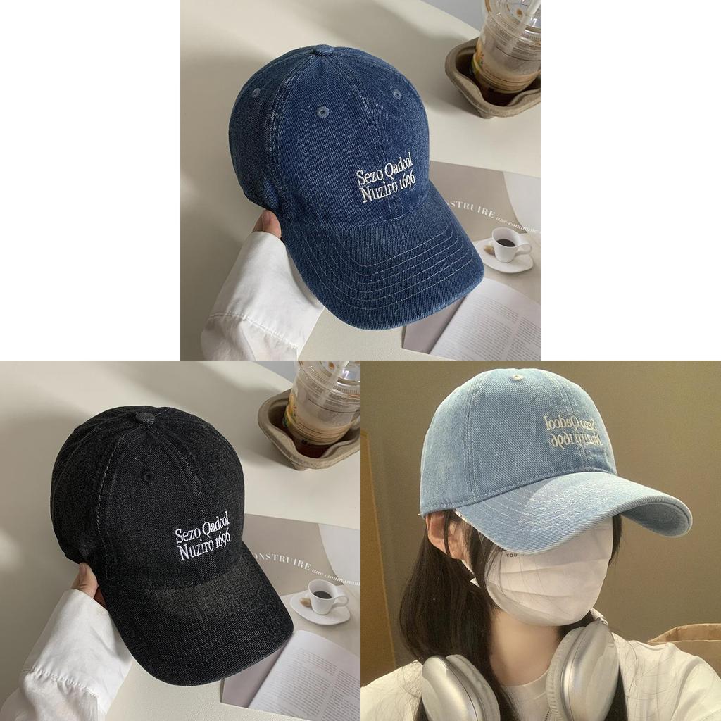 Classic Denim Baseball Cap For Women Men With Adjustable Fit And Wide Brim For Casual Wear