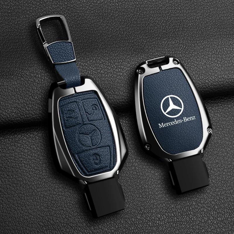 C200 E300 2026 Heiße Leder Auto Schlüsselanhänger Hülle Halter Schutz für Mercedes Benz A B C E Klasse GLS GLA GLK GLC CLS CLA AMG W204