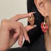 Color Three-dimensional Enamel Calla Lily Pearl Stud Earrings, Sweet, Cool, High-end, Niche, Fashionable, Fresh and Light Luxury Earrings.