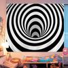 3D Vortex Illusion Cartoon Tapestry Wall Hanging Decoration Household Home Decor