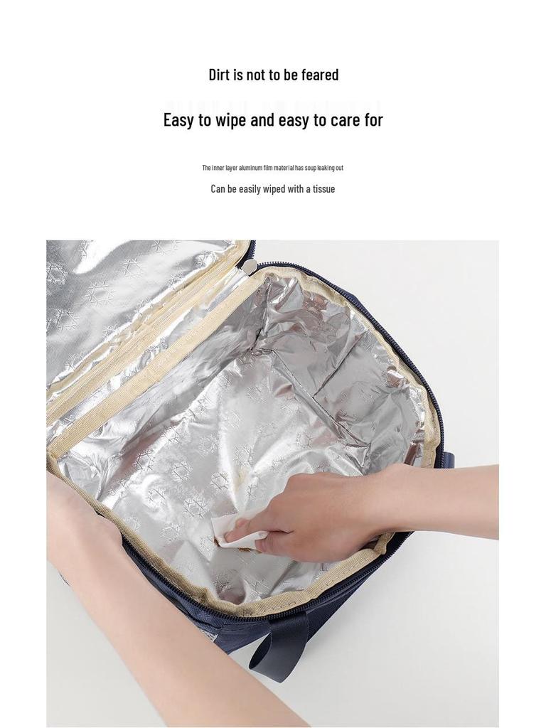Insulated Large-Capacity Bento Lunch Tote for Office & School