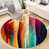 1pc Colorful Forest Office Round Area Rug, Indoor Mat Suitable ForOffice, Under Office Chairs Bedroom Living Room Home Decor, Room Decot054