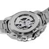 Winner Herren-Automatik-Uhr mit mechanischem Skelett und mehreren Zifferblättern, Edelstahlarmband