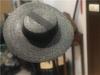 01811-axi Sell Hot Ins Summer Natural Handmade Straw Designer Wind Brim Black Leisure Beach Black Lady Fedoras Cap Women Sun Hat