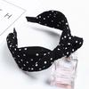 Sweet Polka Dot Print Bowknot Hair Hoop Women Wide Band Cloth Headband Headwrap Hair Decor