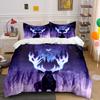 "Deer Forest Starry Night Decor" Soft Comfortable Duvet Cover Bedding Set Included 1*Duvet Cover & 2*Pillowcases Gift