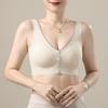 Women's Seamless Front Closure Bra with Lace Trim Comfortable, Wireless, Full Coverage, Everyday Support