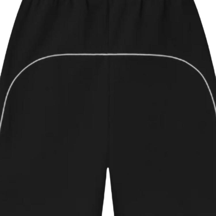 Fear of God Essentials Relaxed Fleece Sweatshort With Piping Jet Black/Cloud White Men Bottoms 160SP254550F