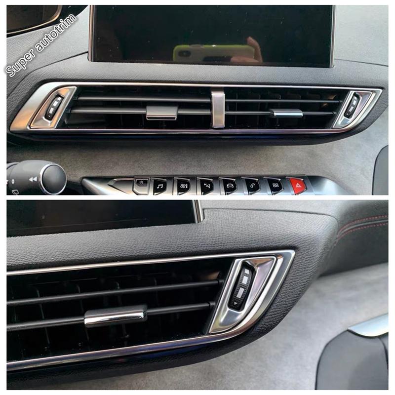 Headlamp Light / Glove Box / Water Cup Panel / Dashboard Air AC Vent Cover Trim Accessories For Peugeot 3008 5008 GT 2017 -