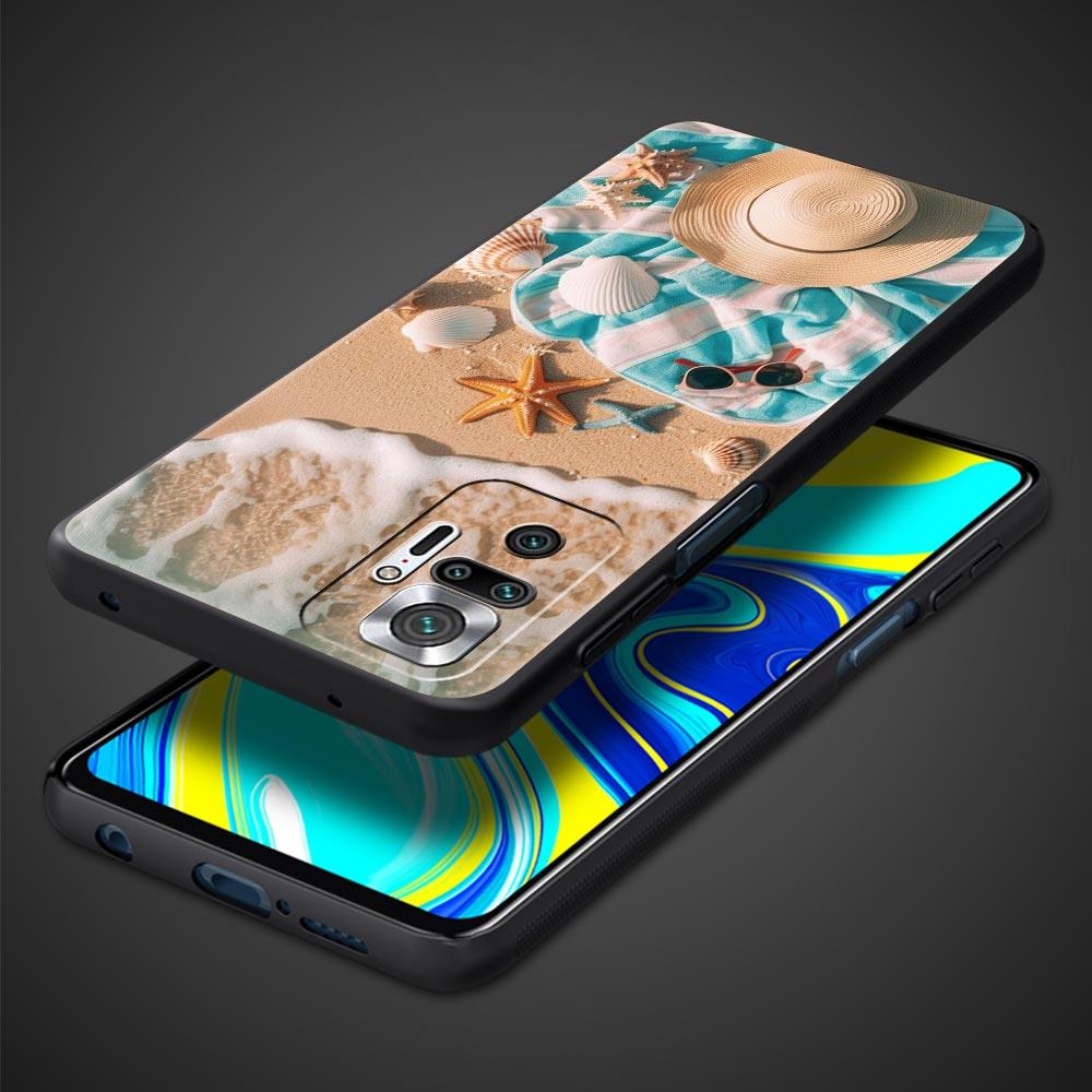 Summer Beach Phone Case Cover for Redmi 14C 10C Note 15 14 13 12 10 11 K40 Pro Plus 5G Soft TPU Shockproof Shell Fundas Capa Bag