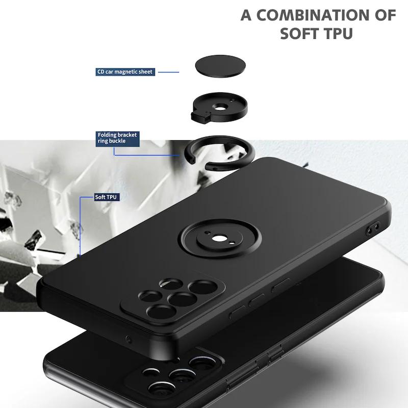 Custodia per Motorola Moto G9 Plus G9 Power G9 Play Moto One Fusion G60S G60 E30 E40 Copertura con Anello Magnetico Portacellulare con Lanyard