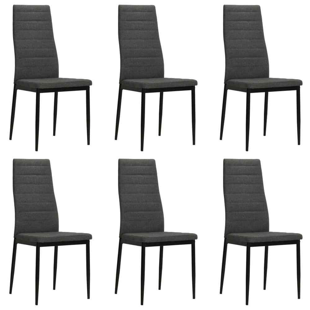 Chaises à manger lot de 6  foncé tissu