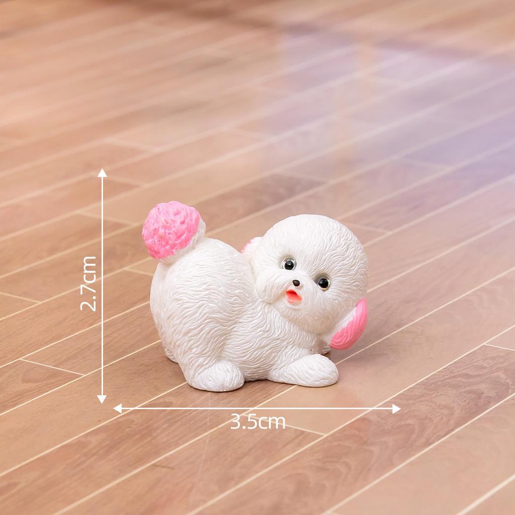 Adorable Miniature Dog Figurine Cute Resin Craft Desk Accessories Diy Decor