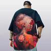 Herren Cyberpunk Anime Succubus 3D-Druck Oversized T-Shirt