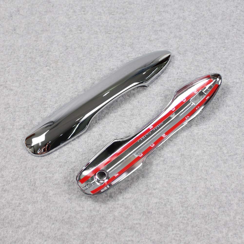 RUIQ Chrome Outer Door Handle Covers Coverage for Toyota Yaris and Yaris Cross (Full Type) (10 Series)