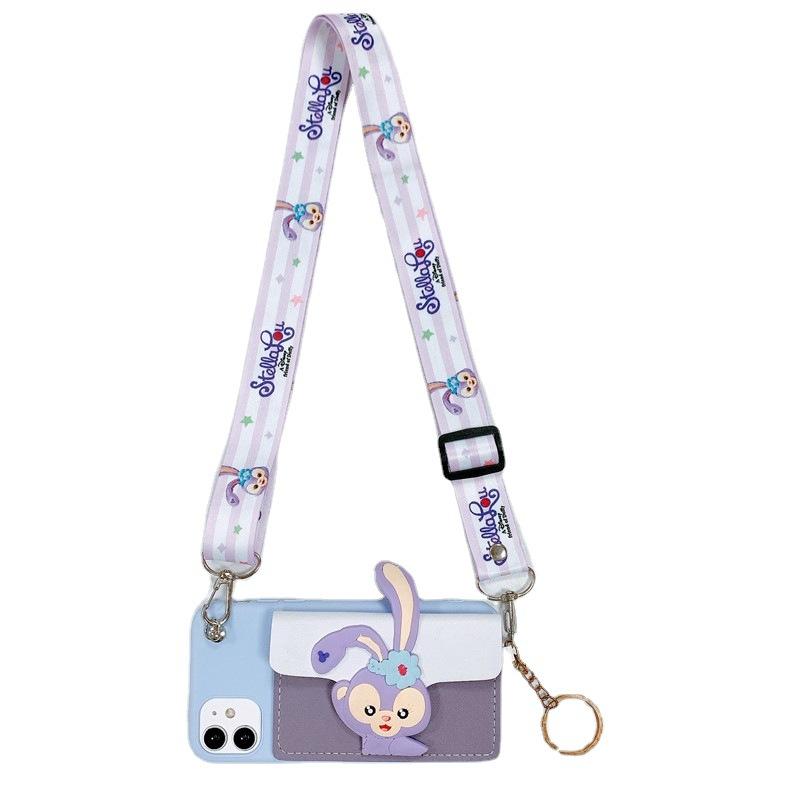 The New Model Is Suitable for Apple 17 Yugui Dog Mobile Phone Case Cartoon Cute Iphone16pro Card Bag Messenger Rope Soft.
