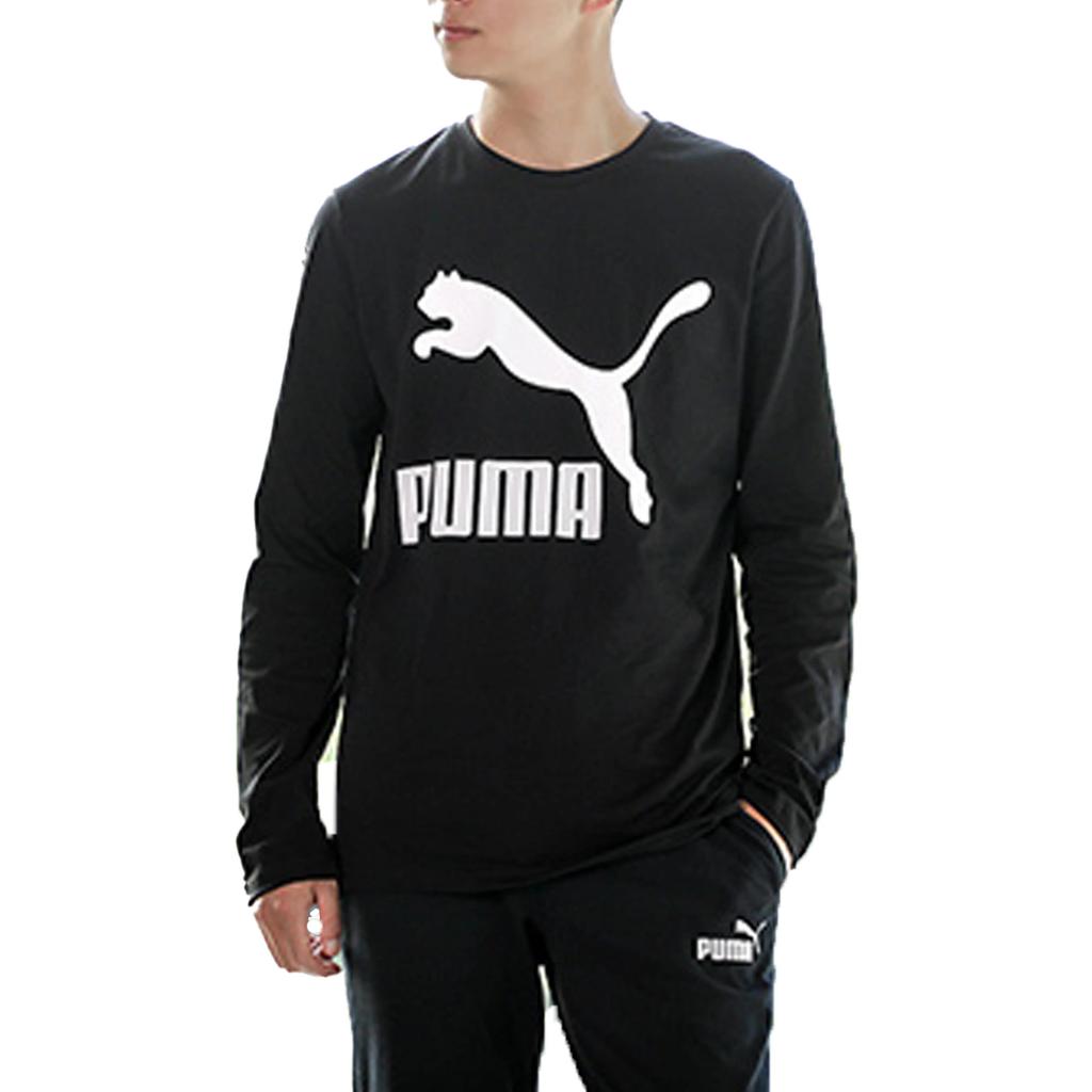 PUMA T Shirts Men's Black Crew Neck Moderate Straight Fit (Unisex) T-Shirts 530686 01