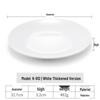 White Melamine Round Plate - Imitation Porcelain Tableware, Shallow Buffet Dinnerware Dish.