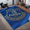 Everton FC Flannel Printed Carpet, Home Sofa Decoration for Living Room & Bedroom, Non‑Slip Play Flannel Floor Mat for Game Room