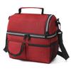 New Double Layer Tote Lunch Bags Large Oxford Cloth Cooler Picnic Bags With Shoulder Strap School Office Insulation Bags