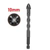 Hex Shank Spiral Flute Cross Drill Bit for Cement, Wood, Ceramic, Glass, and Alloy 