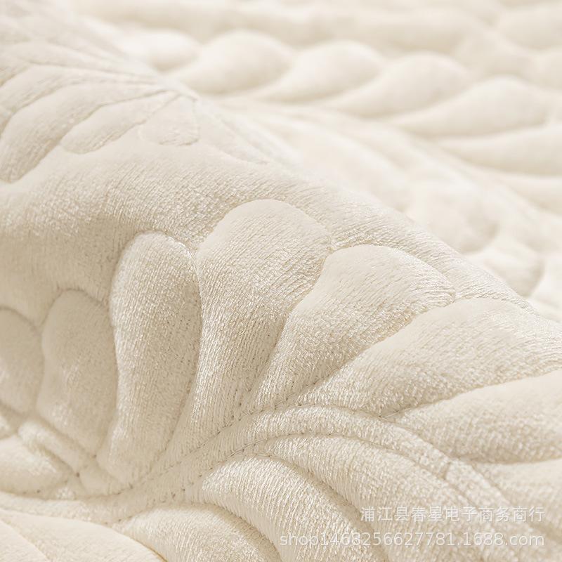 Winter Sofa Cushion Short Plush Simple Modern Nordic Fashion Seat Cushion High-Grade Non-Slip Solid Color Cover Backrest