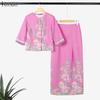 ZANZEA Women Half Sleeve Blouse and Midi Skirts Floral Print Two Piece Suit Sets