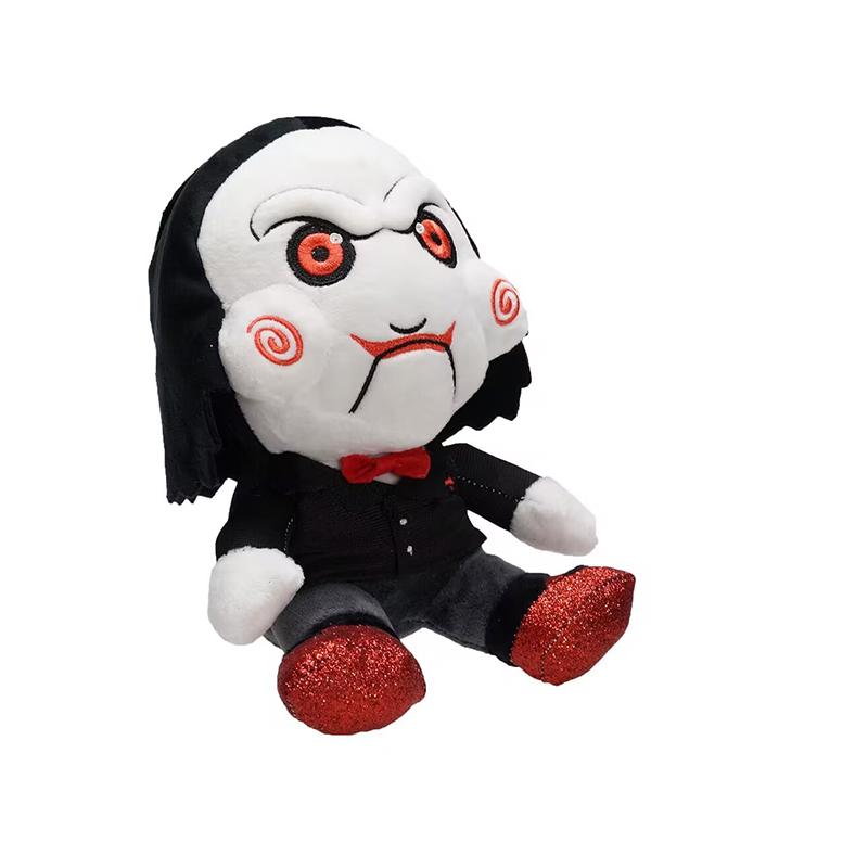 18cm Movie Saw Plush Toys Halloween Soft Stuffed Saw Billy Plush Doll Juego Macabro Cartoon Birthday Christmas Gift Fans