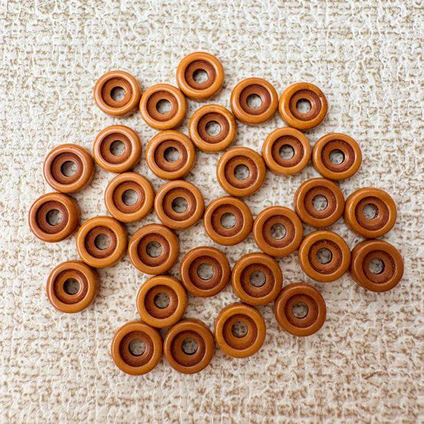 Double-Sided Plum Blossom Iron Core Olive Pit Bead Spacer for Buddhist Prayer Bracelets