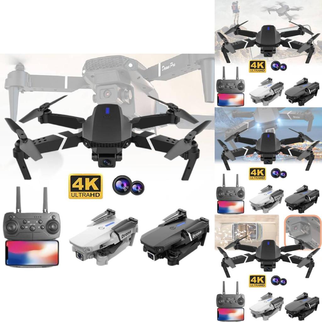 E88 Pro 4k Dual Camera Foldable Drone Remote Control Quadcopters With Handheld Gift Box