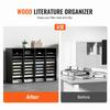 Wood Literature Organizer, 36 Compartments, File Sorter with Removable Shelves, Mailboxes Slot for Office Home Classroom Mailrooms Organization, EPA