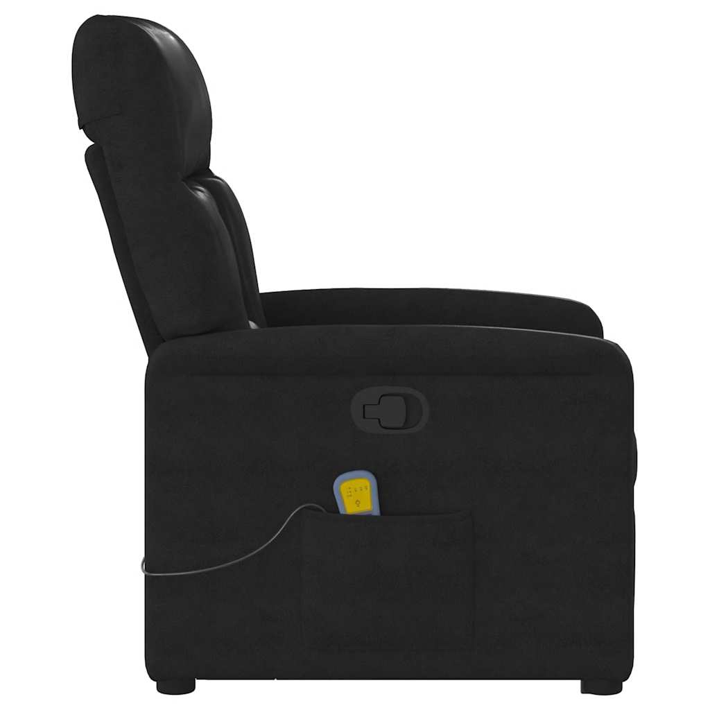 Lift-Up Massage Chair, Reclining, Black, Microfiber