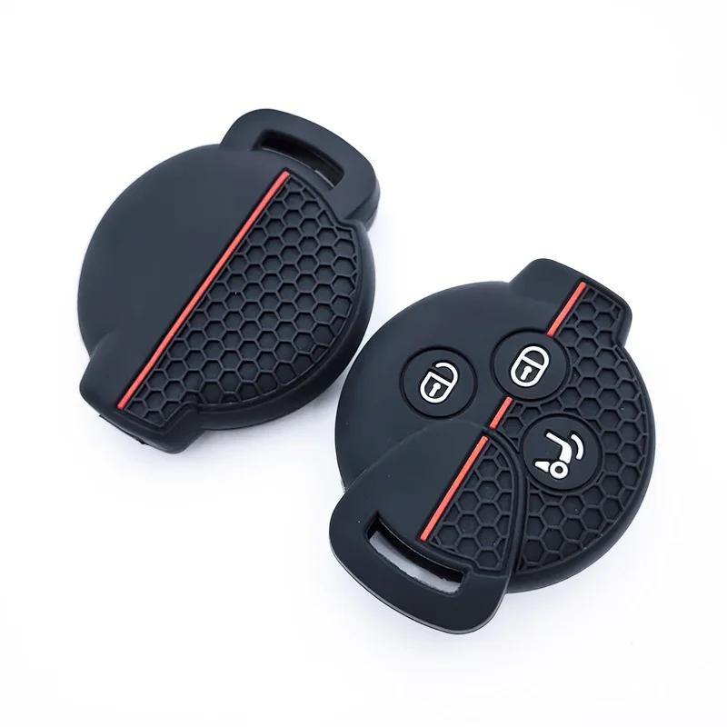 3 Tasten Auto Silikon Fernbedienung Schlüsselhülle Fob Schale Für Smart Fortwo City Coupe Cabrio Crossblade Roadster K Forfour 2007 -