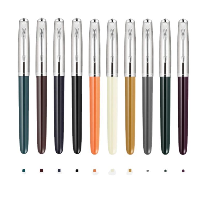 JINHAO 86 Resin Classic Fountain Pen Silver Cap Extra Fine Nib 0.5mm Ink Pen School Office Supplies Writing Pens Stationery