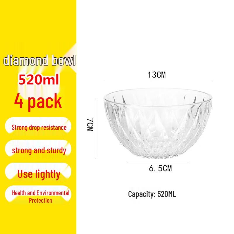 Zhongran Clear Acrylic Salad & Serving Bowls