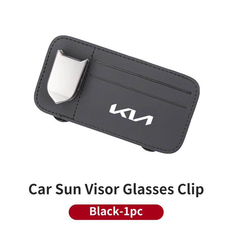 Car Visor Organizer Sunglass Holder Glasses Bag Card Clip Interior For KIA Rio K5 Sportage Ceed Sorento Picanto Stinger Optima C CZ3