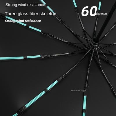 24/60/72 Bones Windproof Reinforced Fully Automatic Umbrella for Men Rain and Shine Sunshade UV Resistant Sun Large Parasol