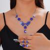 Versatile Sparkling Rhinestone Bridal Jewelry Set - Necklace and Earrings