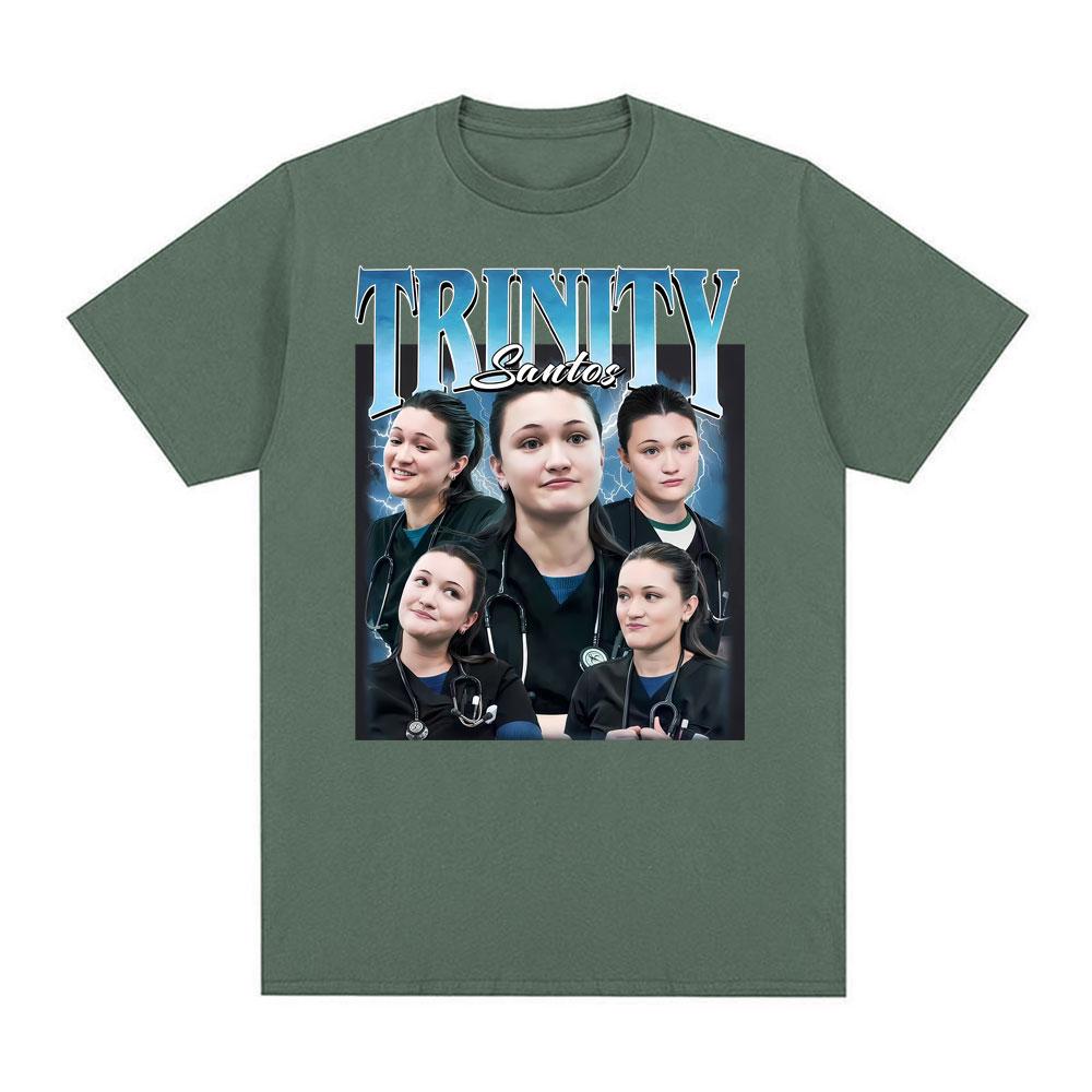 Trinity Santos Unisex Vintage 90s Medical Drama Fan Graphic T Shirts Unisex Women Fashion 100 Cotton Tee Shirt ONeck Tops Tshirt