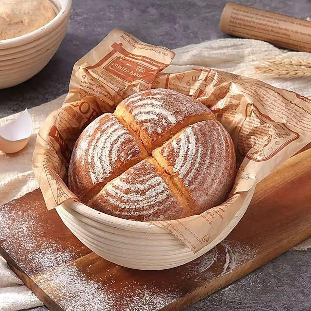 With Liner Woven Fermentation Basket Rustic Style Dough Fermentation Basket  Shaping