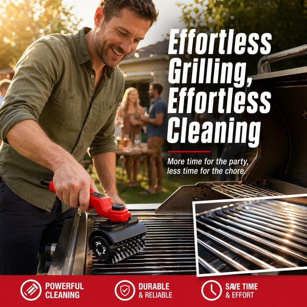 Handlicher elektrischer Grillreiniger Tragbürste für Grilldraht Barbecue-Grill