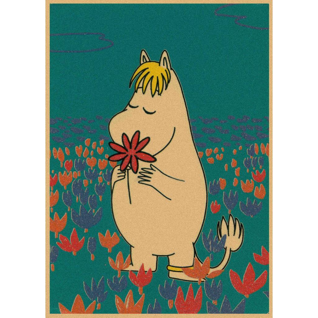 Moomin Family Retro Cartoon Poster Wall Art Mural 397