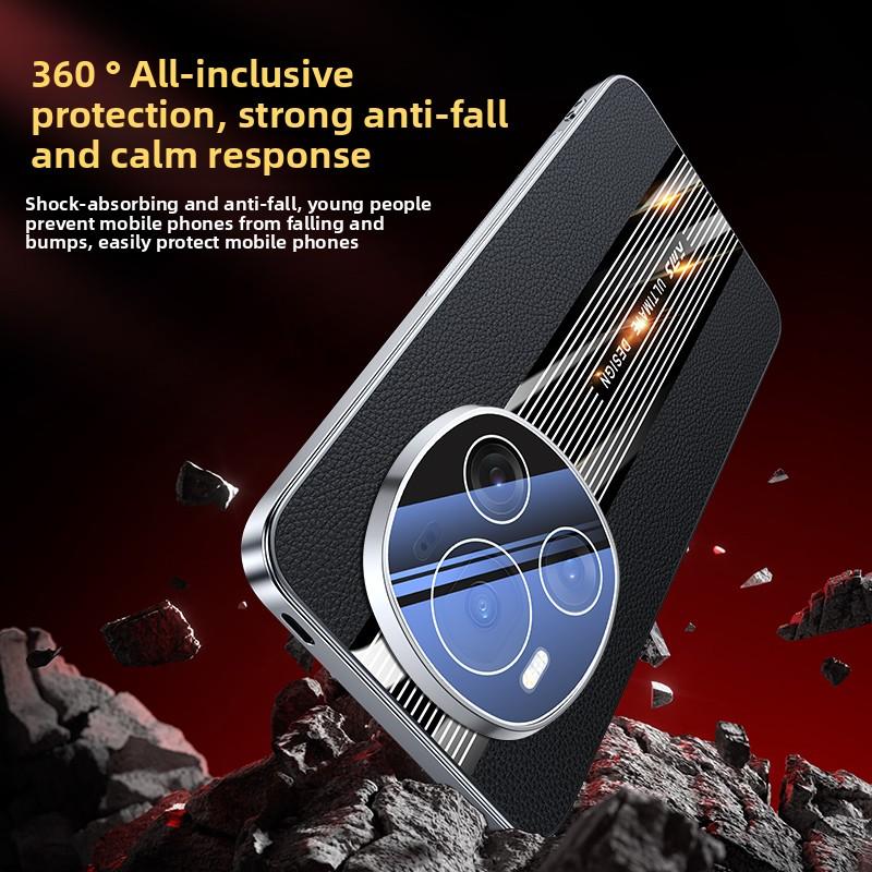 For Huawei Honor X9C Case Luxury Hard PU Leather Plating Protective Back Cover Case For Huawei Honor X9C X9B X9A Phone Shell