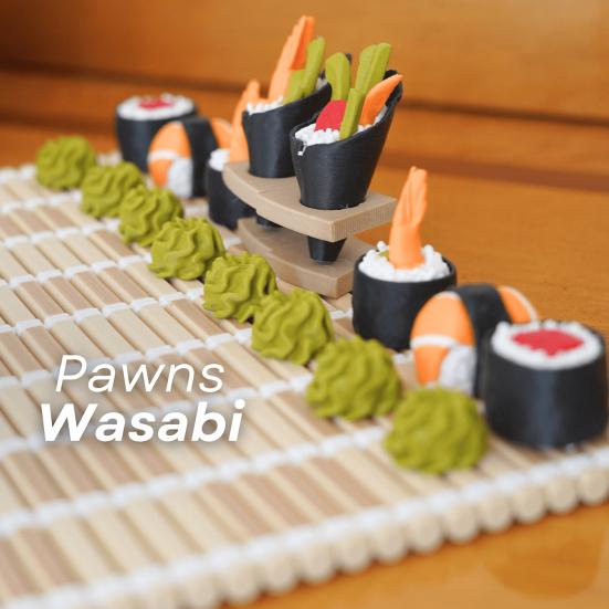 1 Set Sushi Chess Game with Rolling Mat Board Bento Storage Box Kids Adults Portable Travel Educational Hand Roll Chess Board Game Toy