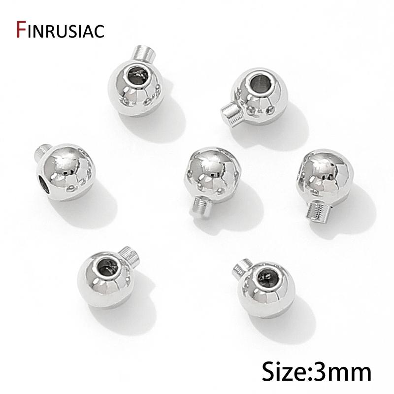 18K Gold Plated Brass Positioning Clasps Stopper Spacer Bead Crimp End Beads,Lamps For Jewelry,DIY Jewelry Making Supplies