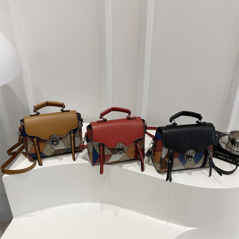 Textured bag women's new fashion highend handbag versatile shoulder large capacity messenger bag commuter bag
