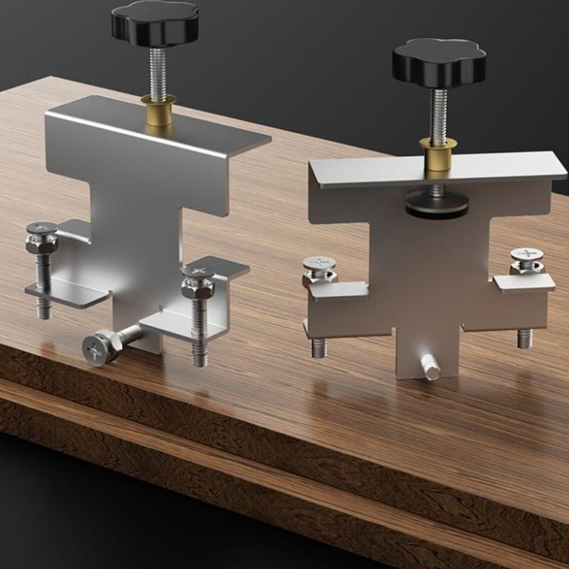 Cabinet Door Installation Positioner Panel Mounting Jig Wood Board Handle Install Punching Locator Cabinet Hardware Jig