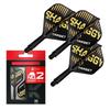 TARGET Darts Scott Williams KFLEX Flight & Shaft System, No. 2 (Standard) | Kflex All-in-One Flight 3-Pack Short (19mm)