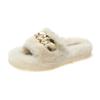 Fashion 2025 women Summer Women House Slippers Faux Fur Warm Flat Shoes Female Slip on Home Furry Ladies Slippers Size 36-43 Wholesale