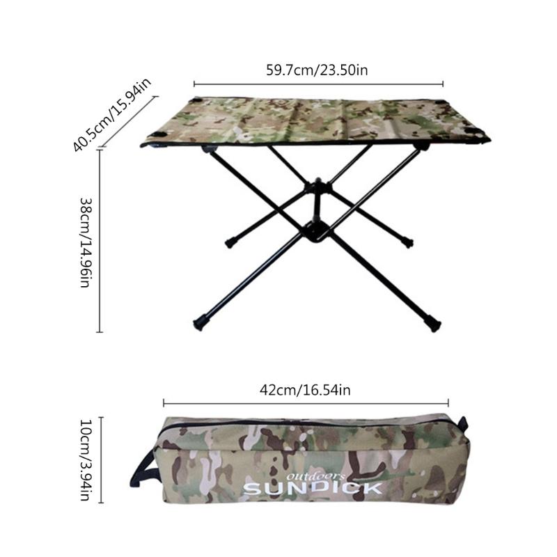 Faltbarer Campingtisch, Rolltisch, leichter Aluminium-Klapptisch, kompakter Picknicktisch für Angeln, Picknick und Grillen